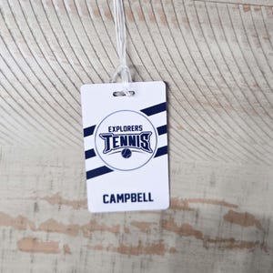 Personalized Tennis Team Sports Bag Tags | Equipment Bag Tag | Tennis Gift | Team Name Tags | Luggage Tags | Travel Club Team