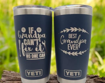 Vaso YETI Rambler grabado para el Día del Padre, regalo personalizado, regalo para el abuelo, regalo para papá, regalo para el abuelo