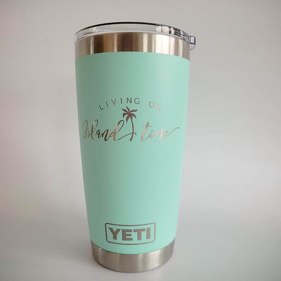 Living on Island Time Engraved YETI Rambler Tumbler Beach Mug Vacation  Tumbler Cruise Tumbler Girls Trip Resort Beach Lover Gift 