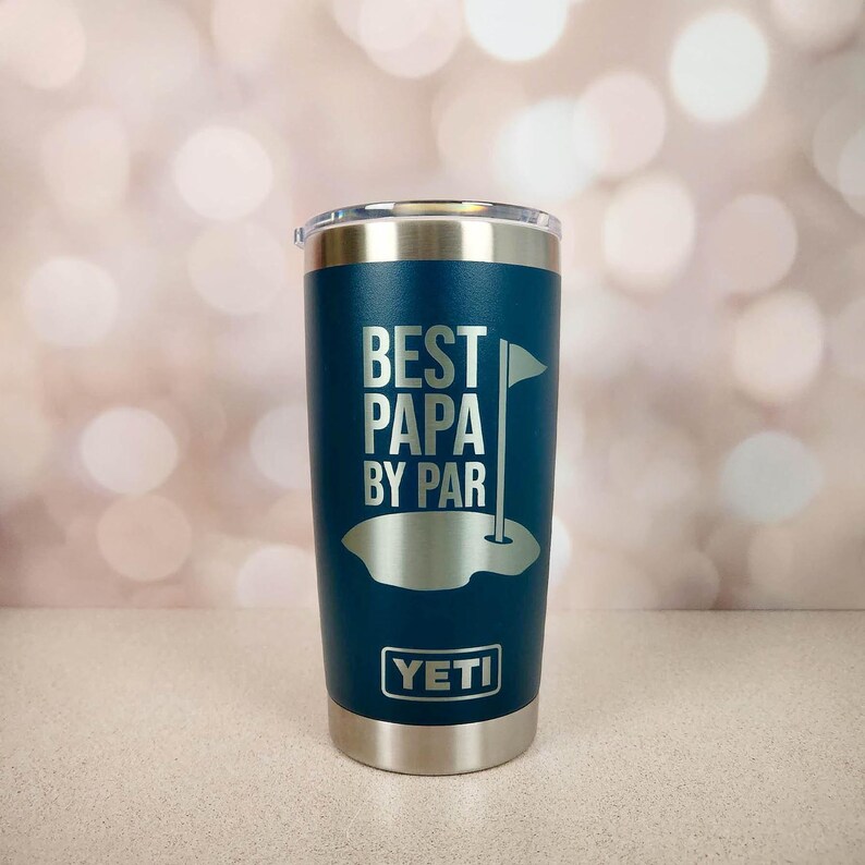 Best Papa by Par Engraved Father's Day Grandpa YETI Rambler Tumbler | Father's Day | Personalized Gift for Grandpa | Papa Grandpa Golf Mug Bild 10