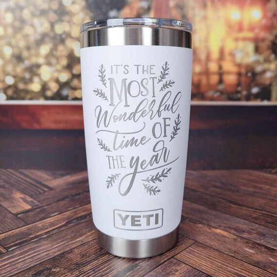 It's the Most Wonderful Time of the Year Christmas Engraved YETI Rambler Tumbler | Holiday Tumbler | Christmas Coffee Mug | Christmas Gift