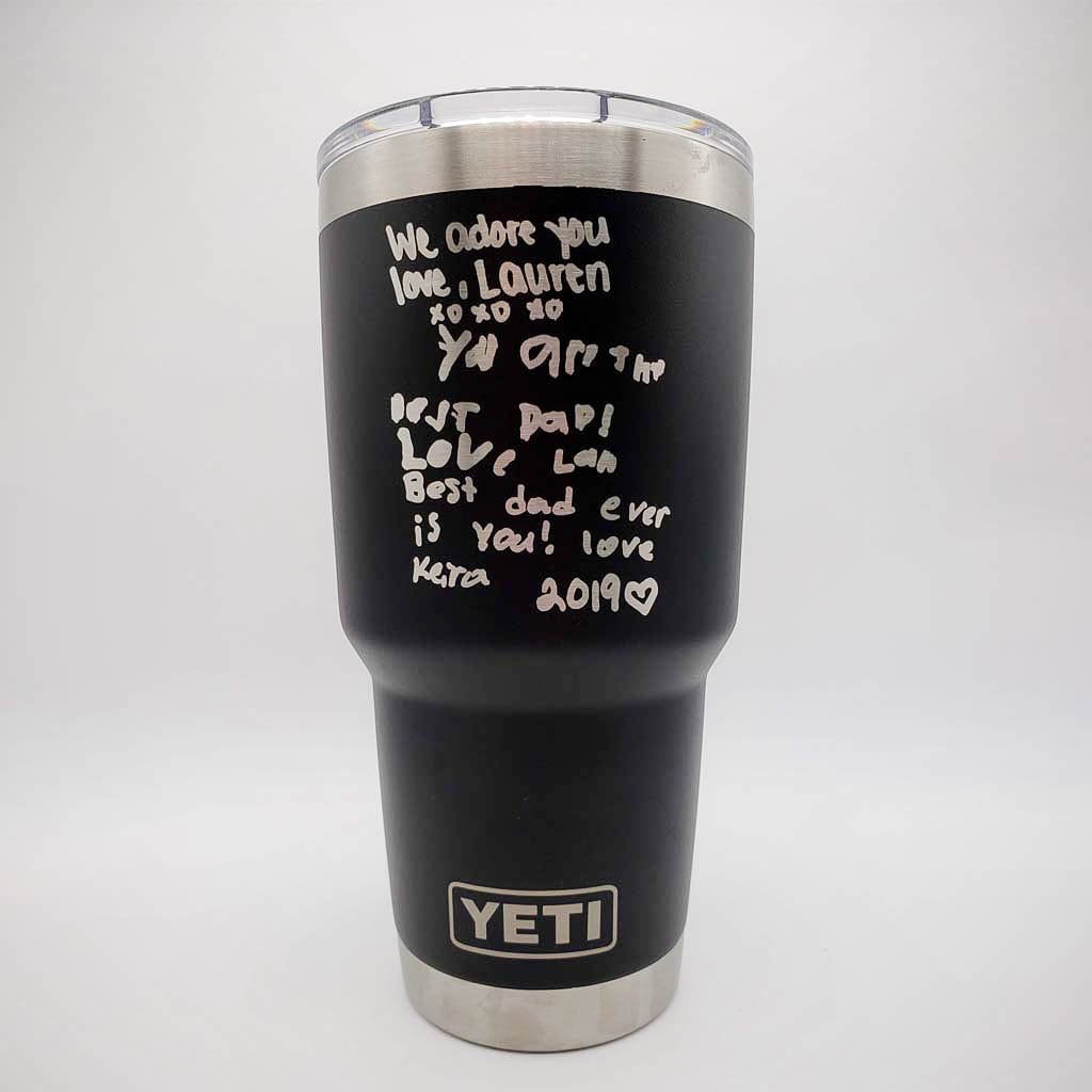 Child's Handwriting or Drawing Laser Engraved YETI Tumbler