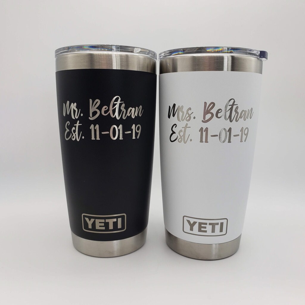 Bride and Groom Personalized Yeti® or Polar Tumbler, Mr and Mrs Person –  NorthBeachArt