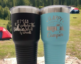 Camping Engraved Polar Camel Tumbler | Camping Engraved Tumbler | Camping Lover Gift | Personalized Gift | Camp Life | Travel Tumbler Mug
