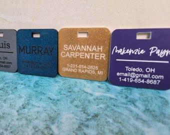 Personalized Luggage Tags | Bag Tags | Custom ID Tags | Backpack Tag | Travel Accessories | Acrylic Travel Tags | Bridal Party Gift