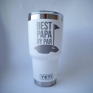 Best Papa by Par Engraved Father's Day Grandpa YETI Rambler Tumbler | Father's Day | Personalized Gift for Grandpa | Papa Grandpa Golf Mug Bild 9