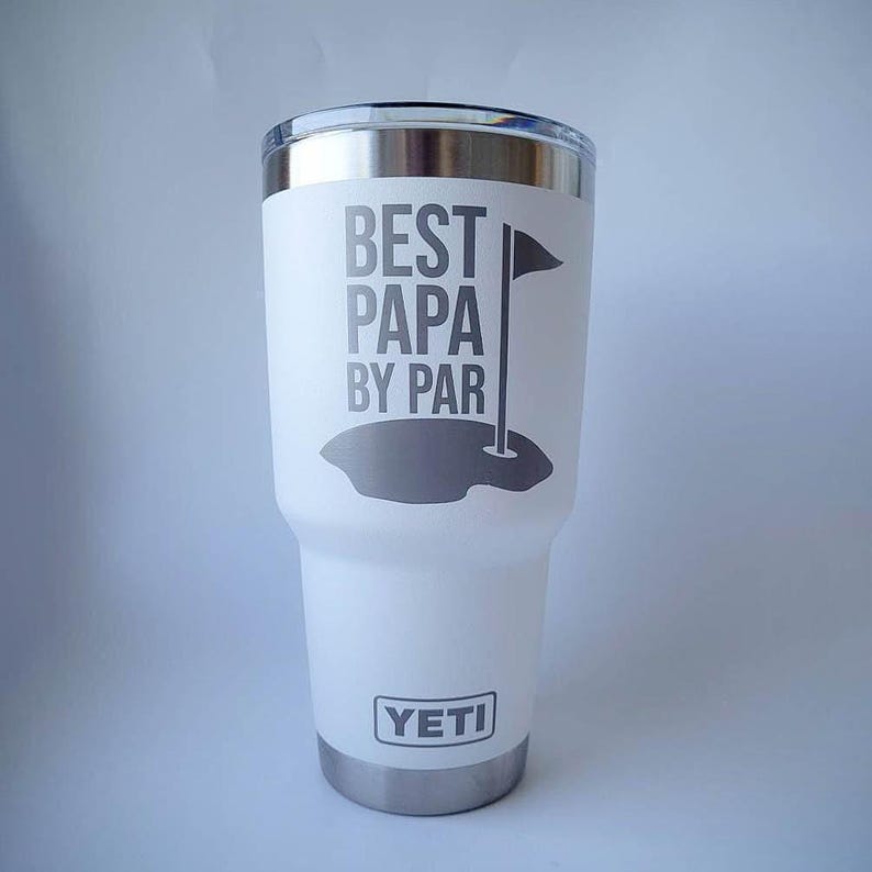 Best Papa by Par Engraved Father's Day Grandpa YETI Rambler Tumbler | Father's Day | Personalized Gift for Grandpa | Papa Grandpa Golf Mug Bild 9