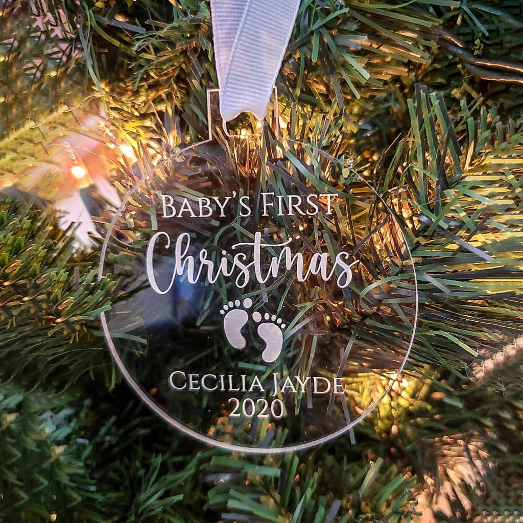 Baby's First Christmas Personalized Engraved Acrylic Ornament