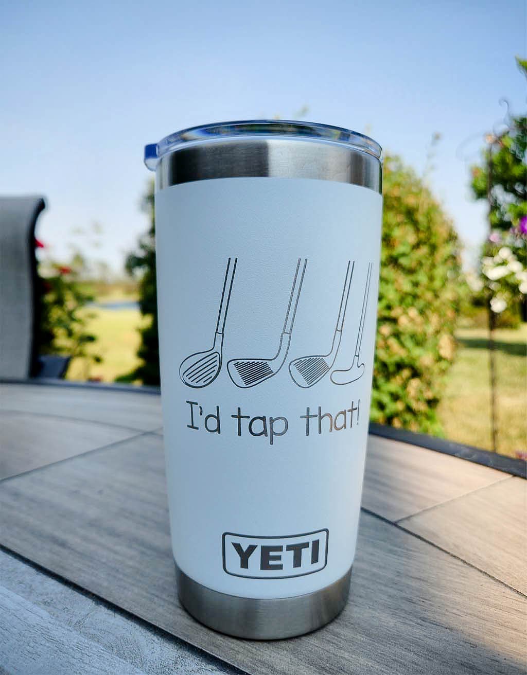 Weekend Forecast Golf With a Chance of Beer Laser Engraved YETI Rambler  Tumbler Engraved Travel Mug Funny Golfer Gift for Him or Her 