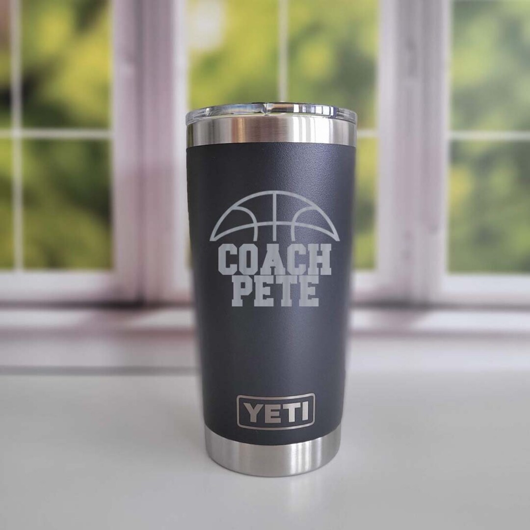 Basketball Coach Laser Engraved YETI Rambler Tumbler Sports Tumblers Basketball School