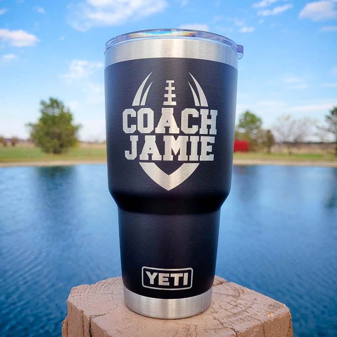 Football Coach Laser Engraved YETI Rambler Tumbler Sports Etsy