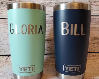 Personalized Engraved YETI 20 oz. Rambler Tumbler | Engraved Tumbler | Engraved Travel Mug | Gift for Him | YETI Rambler | Engraved Rambler