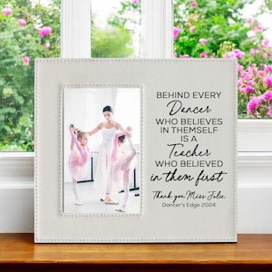 Dance Teacher Custom Engraved Picture Frame| Personalized Dance Photo Frame | Ballet Lyrical Hip Hop | Dance Teacher Appreciation Gift