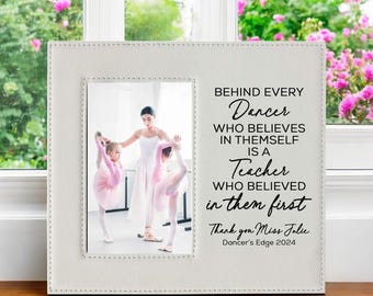 Dance Teacher Custom Engraved Picture Frame| Personalized Dance Photo Frame | Ballet Lyrical Hip Hop | Dance Teacher Appreciation Gift