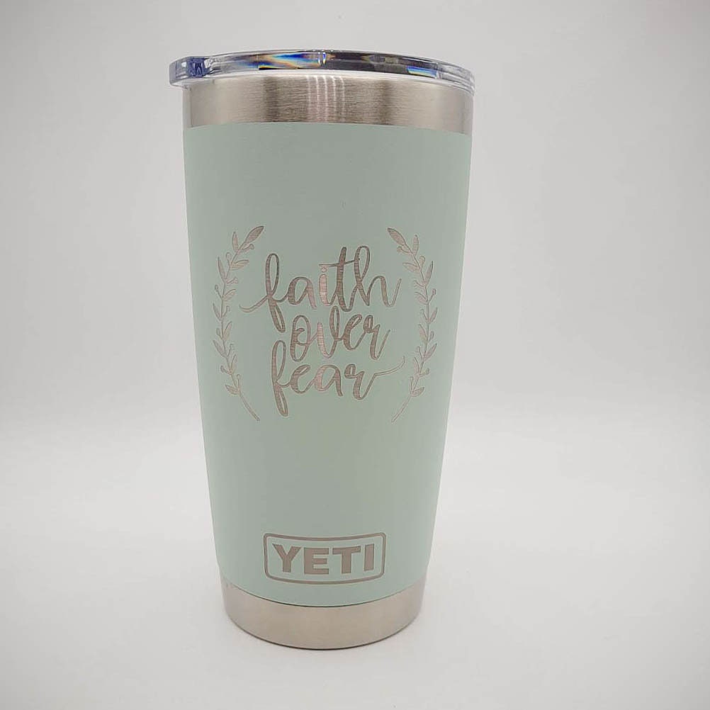 When I'm Afraid - Engraved Stainless Steel Tumbler, Yeti Style Cup,  Religious Gift