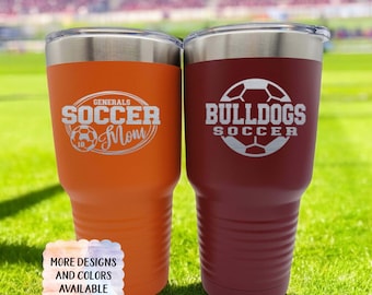 Soccer School Mascot Engraved Polar Camel Tumbler | Sports Tumblers | School Fundraising | Booster Club | School Spirit | Water Bottle