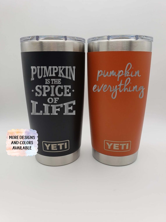 Fall Pumpkin Laser Engraved YETI Rambler Tumbler Pumpkin Spice Junkie Fall  Custom Tumbler Boot Season Fall Lover Gift Autumn Gift 