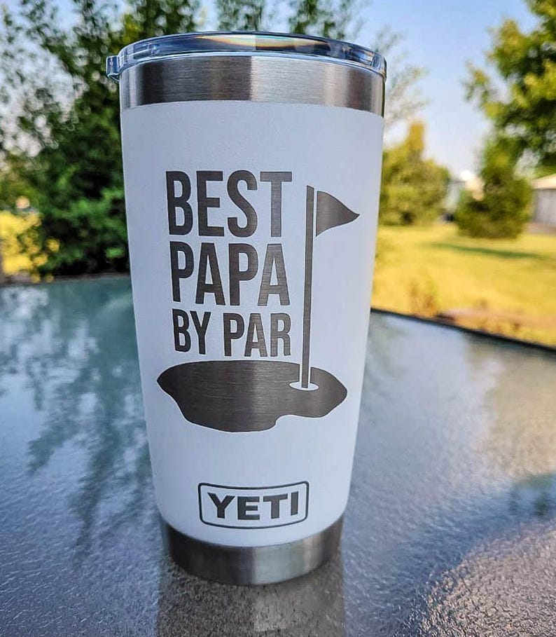 Best Papa by Par Engraved Father's Day Grandpa YETI Rambler Tumbler | Father's Day | Personalized Gift for Grandpa | Papa Grandpa Golf Mug Bild 2