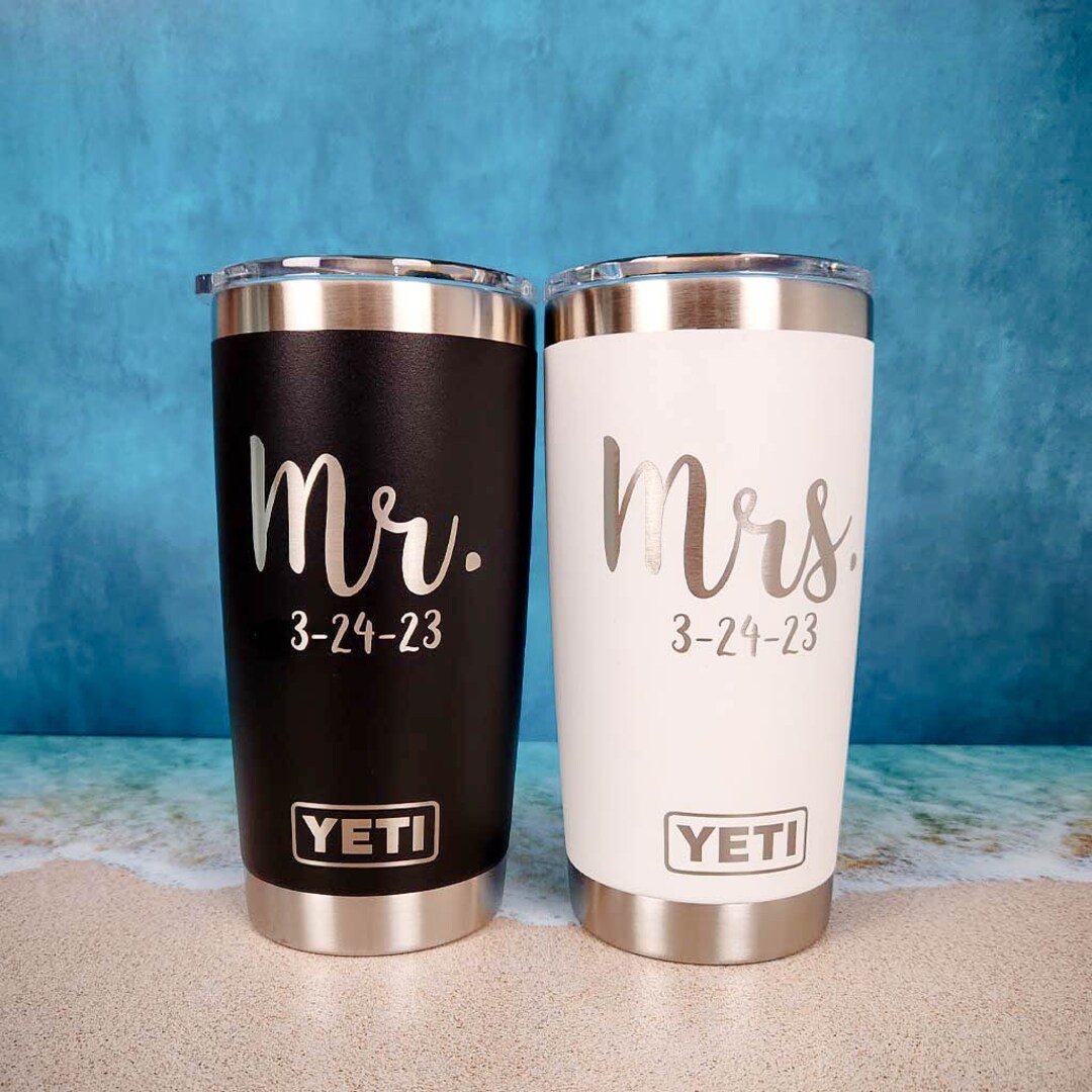 Mr. and Mrs. Wedding Gift Basket Set YETI Tumbler