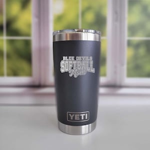 Softball Team Mascot Laser Engraved YETI Rambler Tumbler | Sports Tumblers | Softball | School Fundraising | Booster Club | School Spirit image 7