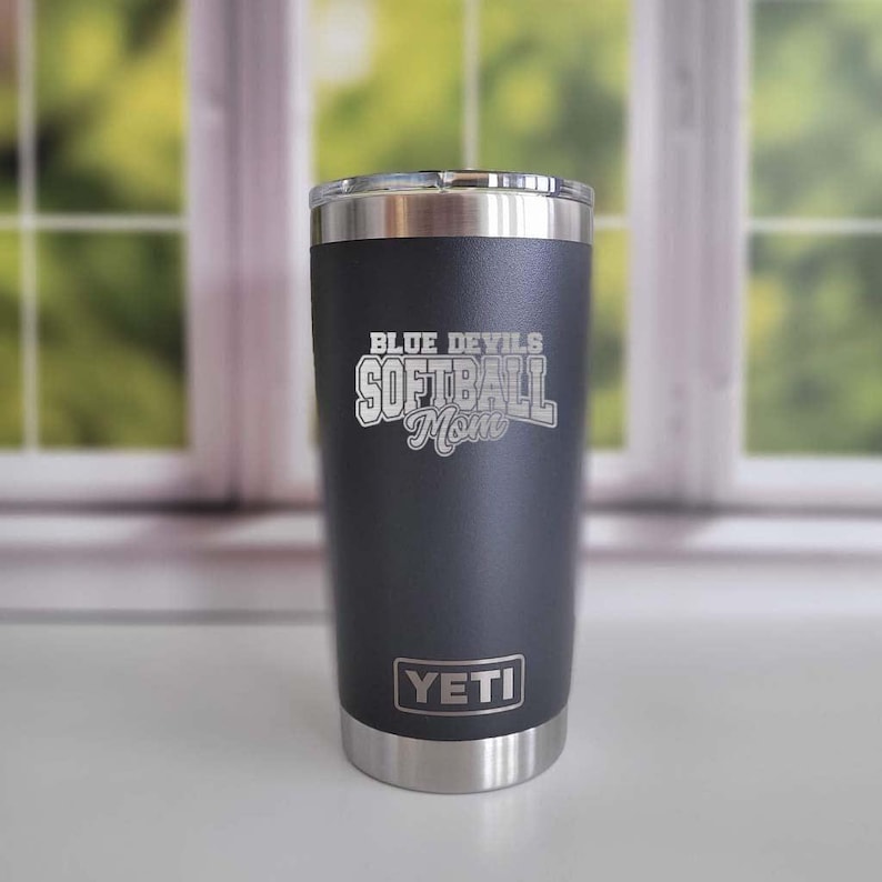 Softball Team Mascot Laser Engraved YETI Rambler Tumbler | Sports Tumblers | Softball | School Fundraising | Booster Club | School Spirit image 7