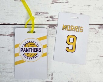 Personalized Team Volleyball Sports Bag Tags | Equipment Bag Tag | Team Name Tags | Luggage Tags | Club Volleyball