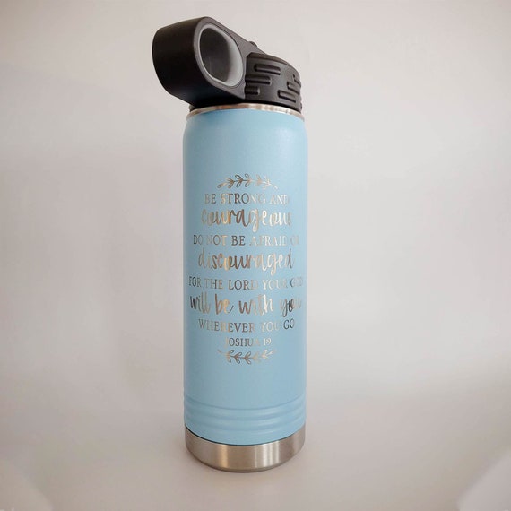 The World's Best Dad Stainless Steel Water Bottle - Joshua 1:9