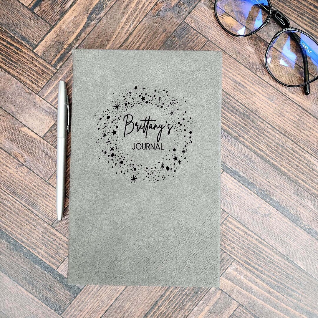 Personalized Journal Travel Diary Custom Notebook Leatherette Hardcover