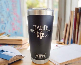 Teacher Life Engraved YETI Rambler Tumbler | Custom Gift | Christmas Gift for Teacher | Teacher Appreciation | Best Teacher Ever | Teaching