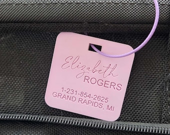 Personalized Luggage Tags | Bag Tags | Custom ID Tags | Backpack Tag | Travel Accessories | Acrylic Travel Tags | Bridal Party Gift