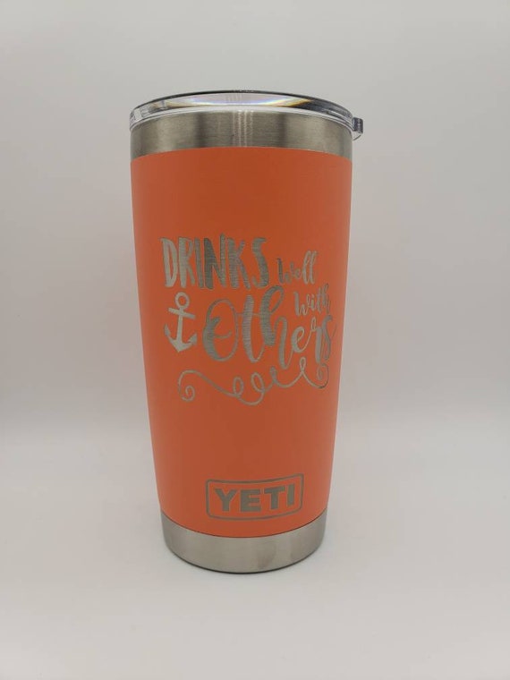 Coral yeti 20 oz deals tumbler