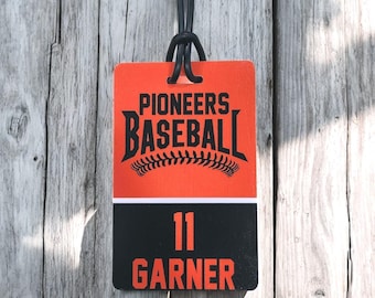 Personalized Baseball Team Sports Bag Tags | Equipment Bag Tag | Baseball Gift | Team Name Tags | Luggage Tags | Travel Baseball | Fire