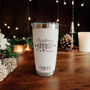 Christmas Baking Team Engraved YETI Rambler Tumbler | Holiday Tumbler | Christmas Coffee Mug | Christmas Cookies | Christmas Gift