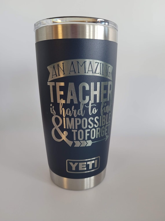 Scratched Teacher 20oz YETI Rambler Tumbler Teacher Gift