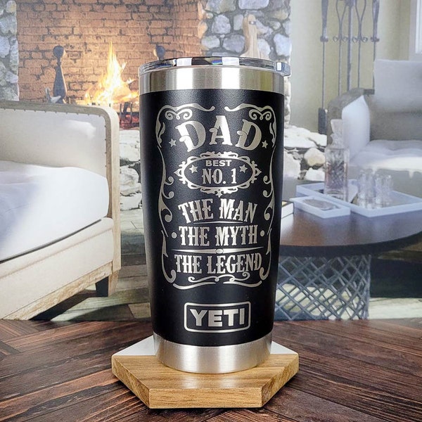 Dad the Man the Myth the Legend Engraved Father's Day YETI Rambler Tumbler | Father's Day | Dad Birthday Gift | Best Dad | Legendary Daddy