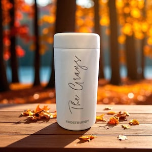 Personalized Engraved Frost Buddy Universal Can Cooler | Insulated Stainless Steel Holder | Slim Can | 12oz | 16oz | Tall Bottle Cooler