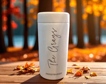 Personalized Engraved Frost Buddy Universal Can Cooler | Insulated Stainless Steel Holder | Slim Can | 12oz | 16oz | Tall Bottle Cooler