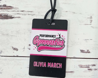 Personalized Gymnastics Sports Bag Tags | Equipment Bag Tag | Gymnastics Gift | Team Name Tags | Luggage Tags | Tumbling