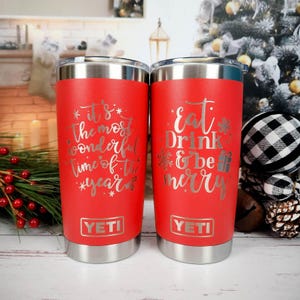 Christmas Engraved YETI Rambler Tumbler | Christmas Tumbler | Holiday Tumbler | Christmas Gift | Christmas Coffee Cup | Christmas YETI Gift