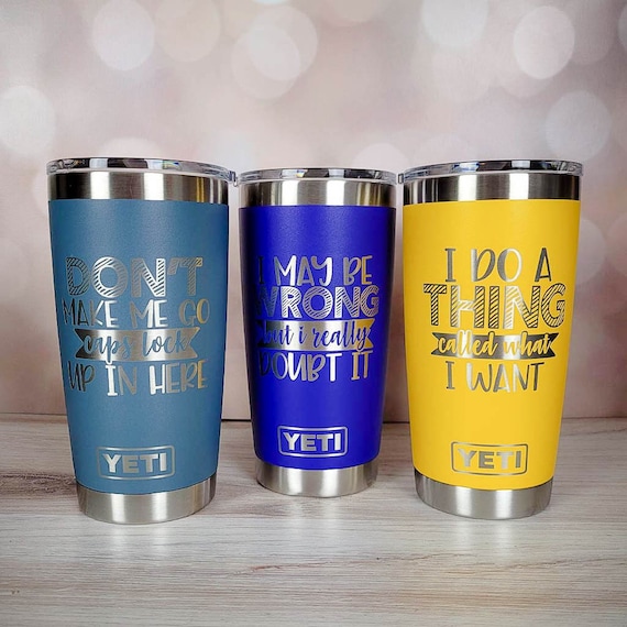 Sassy Life Laser Engraved YETI Rambler Tumbler Engraved Tumbler Gift for  Her Hustle Struggle Bus Morning Person Introvert 