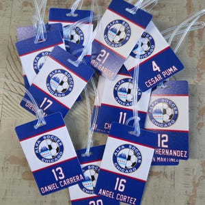 Personalized Team Sports Logo Bag Tags | Equipment Bag Tag | | Team Name Tags | Luggage Tags | Soccer Basketball Softball Baseball Hockey