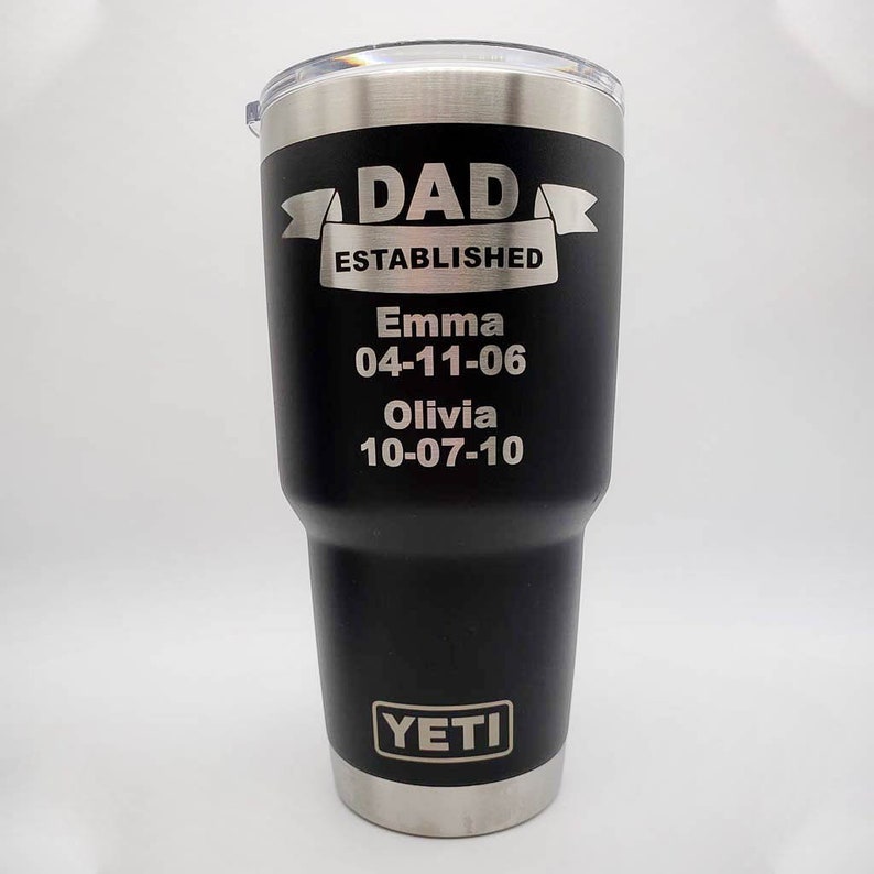 Personalized Father's Day YETI Rambler Tumbler Dad Etsy