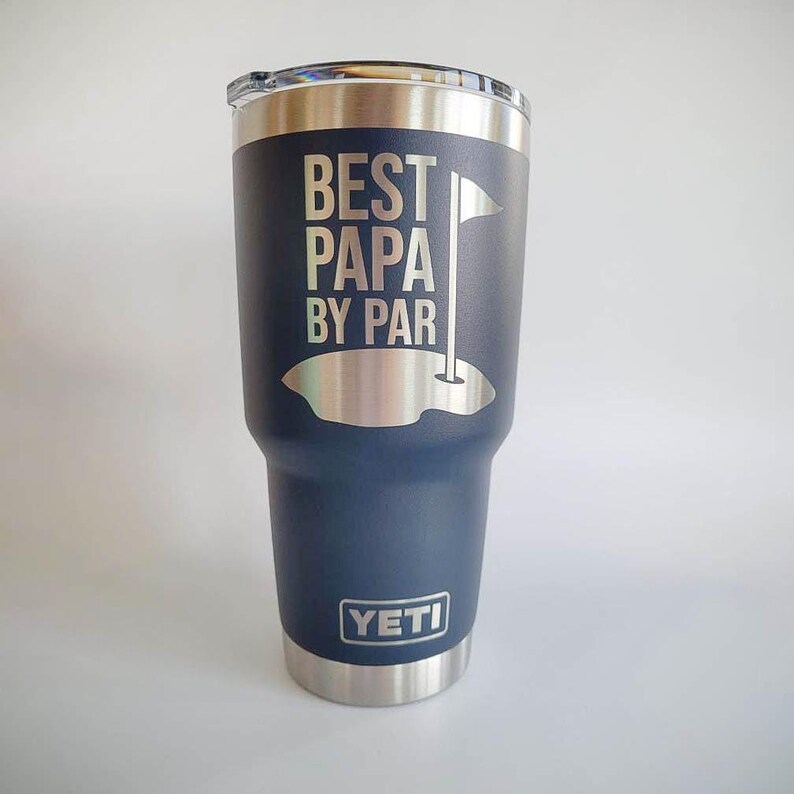 Best Papa by Par Engraved Father's Day Grandpa YETI Rambler Tumbler | Father's Day | Personalized Gift for Grandpa | Papa Grandpa Golf Mug Bild 7