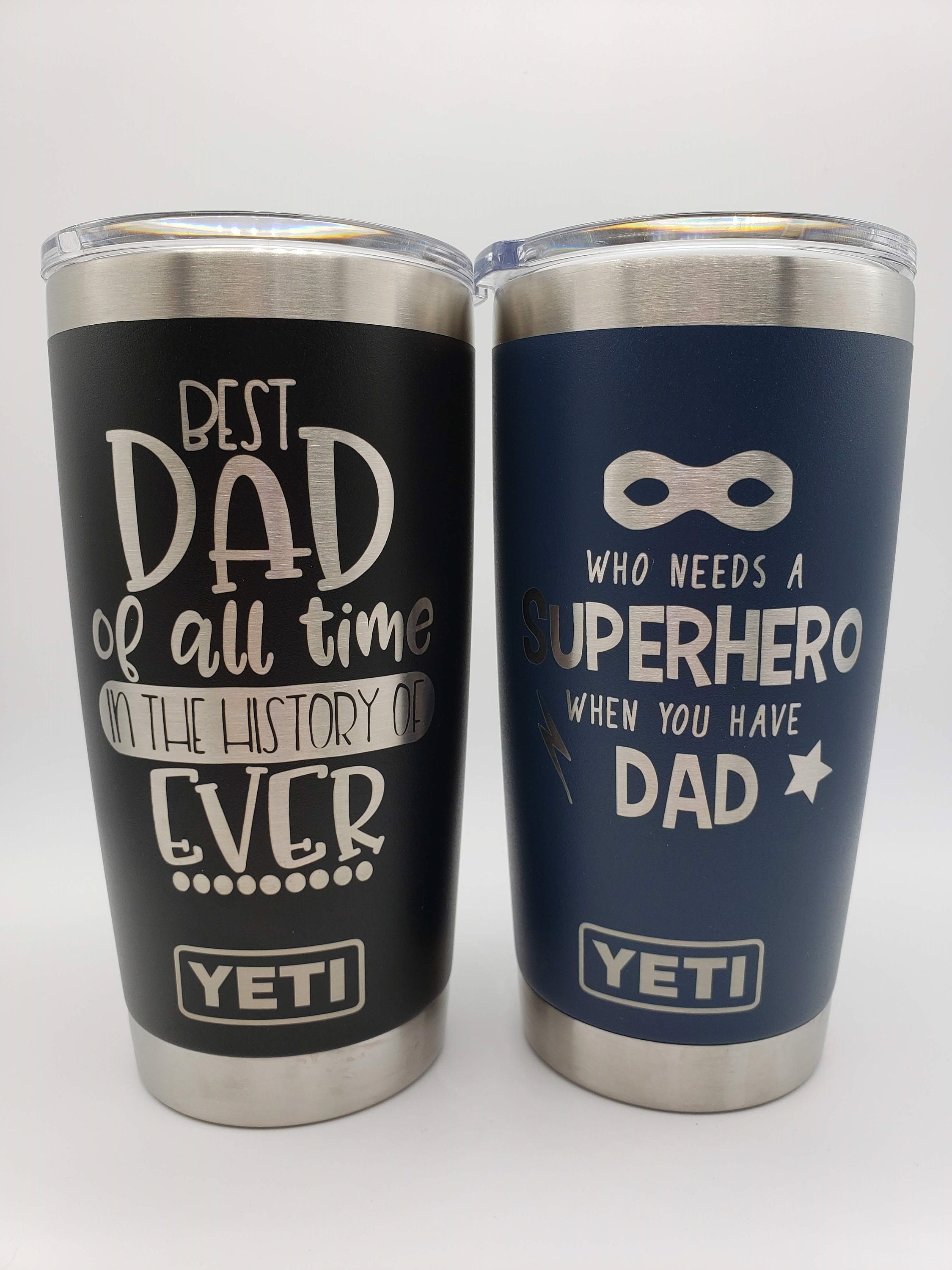 Dad YETI, Personalized 20 Oz YETI, Father's Day, Custom Stainless Steel YETI,  Custom Logo Yeti, Yoda, Father, Sports, Husband, Best Dad 