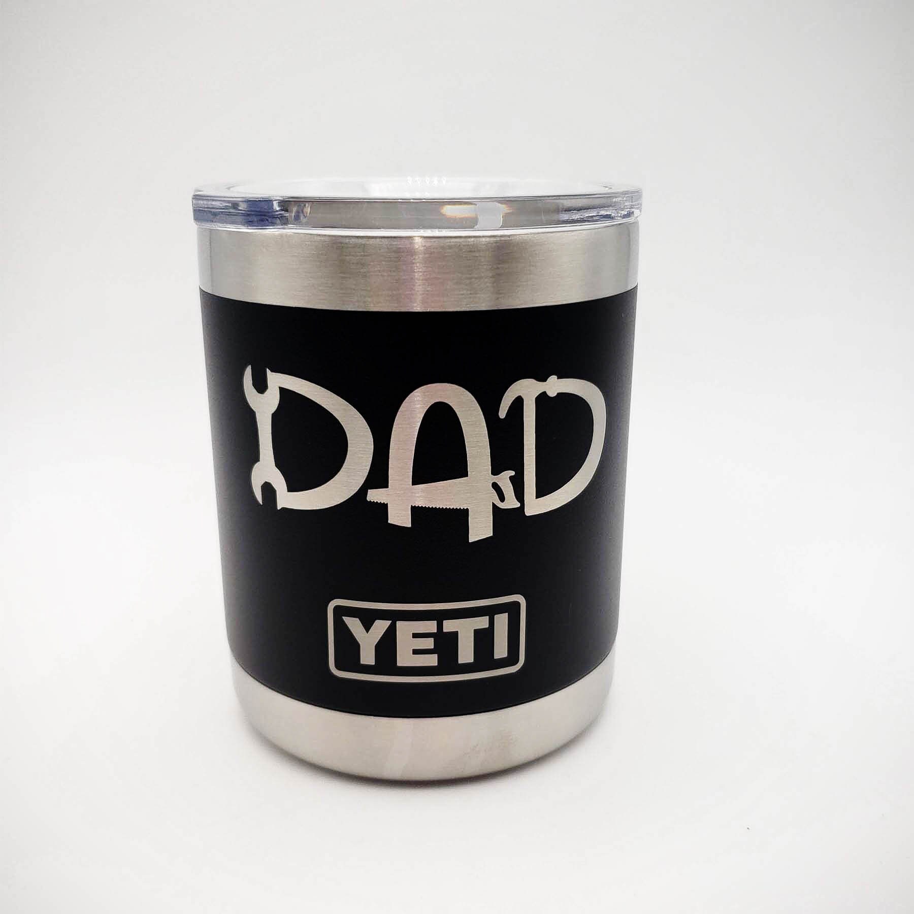 Laser Engraved Authentic YETI Rambler - BEST DAD in the GALAXY -  ImpressMeGifts
