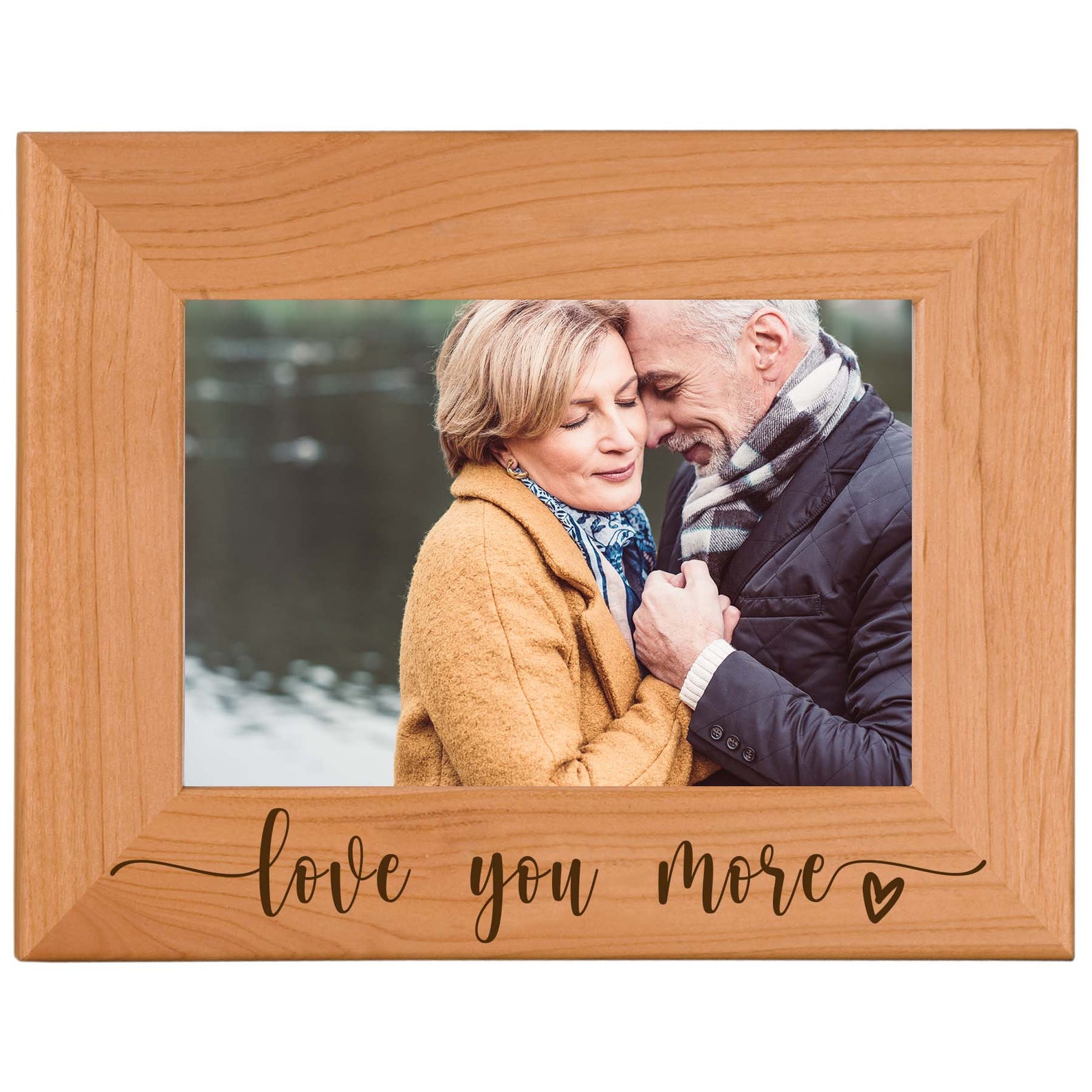 Love You More Engraved Picture Frame Personalized Photo Etsy