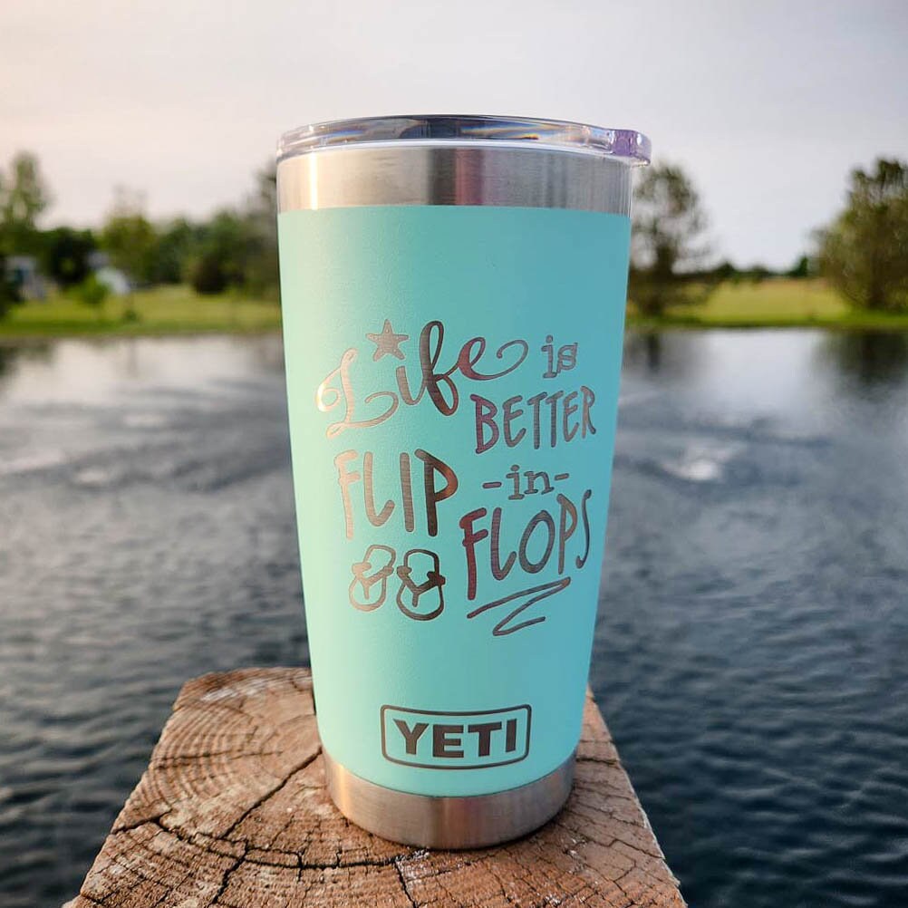 Buy Beach Please Engraved YETI Rambler Tumbler Engraved Tumbler