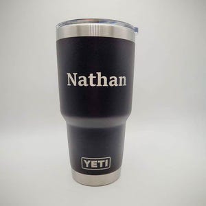 Custom Laser Engraved YETI | Engraved Tumbler | Engraved Travel Mug | Gift for Him | YETI Rambler | Engraved Water Bottle | Slim Can Holder