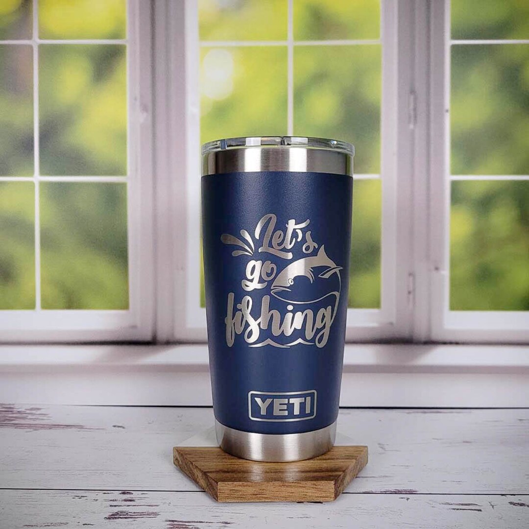 Let's Go Fishing Engraved YETI Rambler Tumbler Fishing Father's Day Gift  Custom Tumbler Fishing Mug Dad Birthday Gift Love Fish 