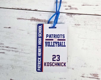 Personalized Volleyball Team Sports Bag Tags | Equipment Bag Tag | Volleyball Gift | Team Name Tags | Luggage Tags | Travel Club Team